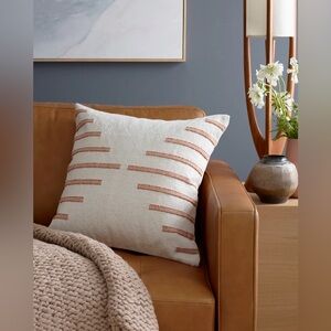 Quince Bold Stripe Pillow Cover Terracotta 20x20
